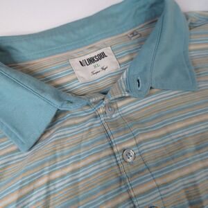Linksoul Short Sleeve  Golf Stripe Polo Shirt Luxury‎ Cotton